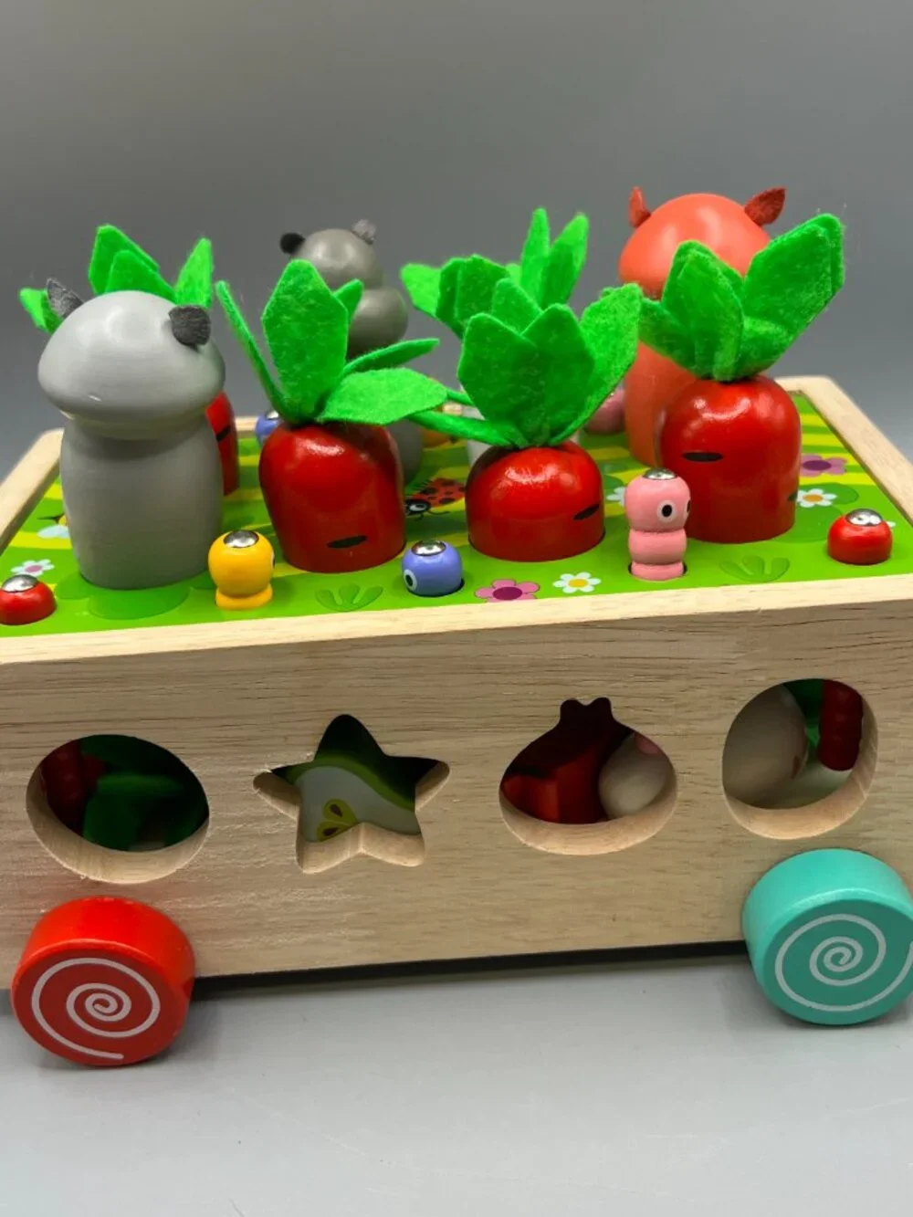 Montessori Wood Sorting Farm/Orchard Set Handcrafted 8.5”x5”x3.5”